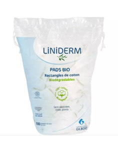 Liniderm Pads en rectangles de coton biodégradables bio