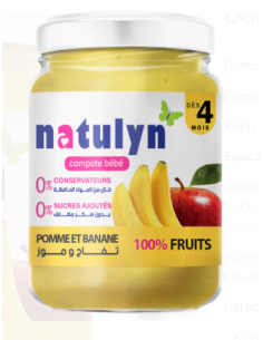 Natulyn Compote bébé Pomme banane 125gr