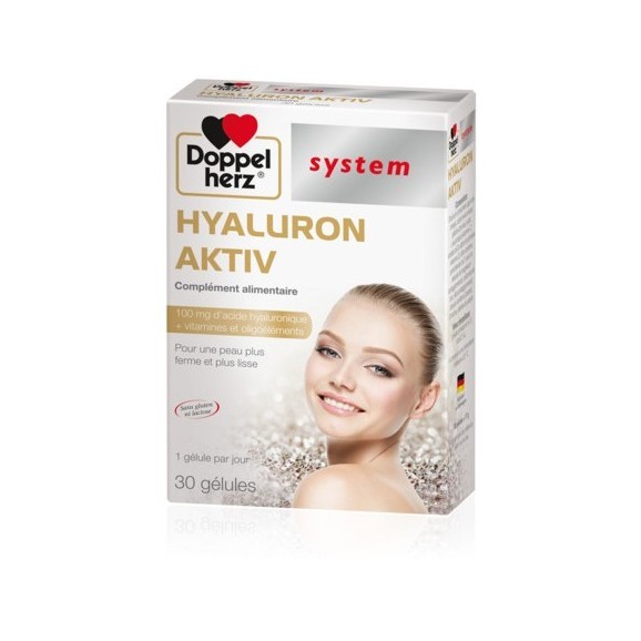 Doppel Herz AKTIV Hyaluron 30 Gélules 2+1 gratuit