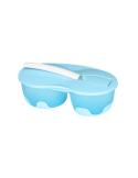 Wee Baby Bol et cuillère en silicone avec 2 réservoirs garçon