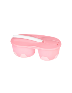 Wee Baby Bol et cuillère en silicone avec 2 réservoirs fille