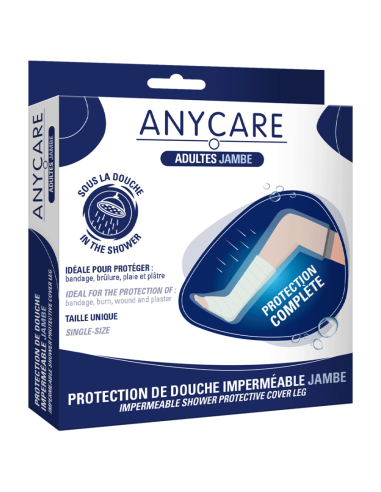 Anycare Protection de douche Imperméable Adultes Jambe