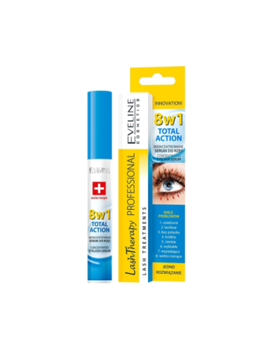 EVELINE COSMETICS EYELASH THERAPY SERUM 8IN1 TOTAL ACTION 10ML