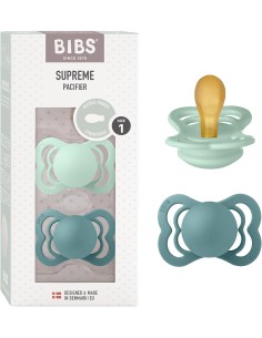 Bibs Sucette Supreme nordic mint /forest lake 0-6m Lot De 2