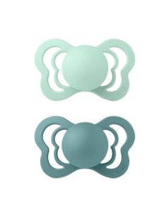 Bibs Sucette Couture Nordic Mint/Island Sea 6-18M Lot De 2