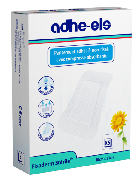 ADHE-ELS FIXADERM STERILE 9CMX15CM BT/5