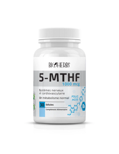 Bioherbs 5-MTHF Vitamine B9 30 Gélules