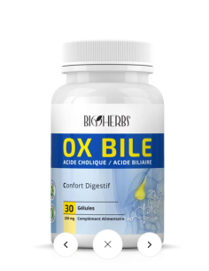 Bioherbs Ox Bile 30 gélules