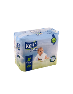 KOTIS Couches bébé Taille 3 4-9kG 28 Pièces