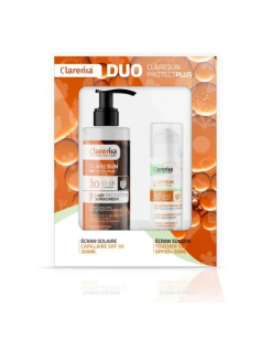 Clarenia Coffret Solaire Duo Écran Toucher Sec SPF50+ ET Écran Capillaire -40%