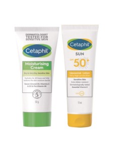 Cetaphil Sun Pack Liposomal Lotion SPF50+ 100ML+ Crème Hydratante 50GR (OFFERT)