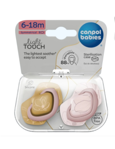 Canpol Sucettes symétriques silicone rose 6-18m 2 pièces 2