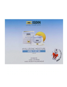 Isdin Coffret Crème Hydratante A L'Acide HYALURONIQUE Peaux Normales à Sèches +Eau Micellaire 30ML (Offerte)