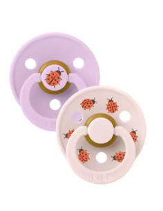 Bibs Sucette Colour Natural Rubber Violet Sky Mix 0-6m Lot De 2