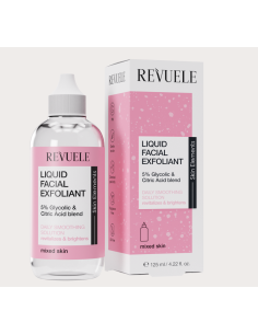 REVUELE LIQUID FACIAL EXFOLIANT 5% GLYCOLIC + CITRIC ACID BLEND 125ML