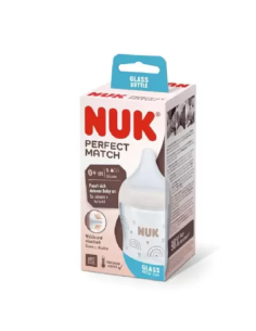 Nuk Perfect Match Biberon en Verre Blanc 0M+ 120ML