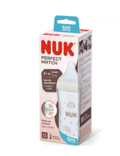 Nuk Perfect Match Biberon en Verre Blanc 0M+ 320ML