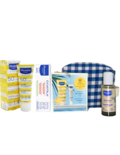 Mustela Trousse Bleu Lait Solaire 100ML+Cicastela Crème 40ML+ Gel Lavant Bio 45ML (Offert)
