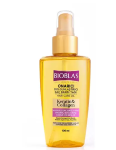 BIOBLAS Huile De Soin Capillaire Kératine Et Collagène Réparatrice 100 ML