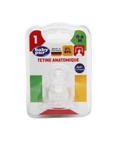 Baby Pur Tétine Anatomique Avec Ventilation 1ER AGE