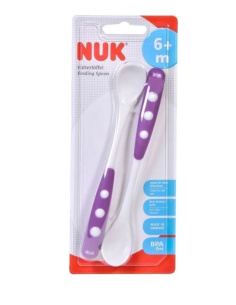 Nuk 2 Cuillères Bébé Violet 6M+