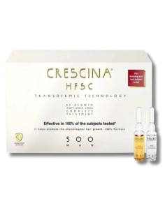 CRESCINA Traitement Complet (Anti Chute+Repousse) 500 Homme 10 +10 Ampoules