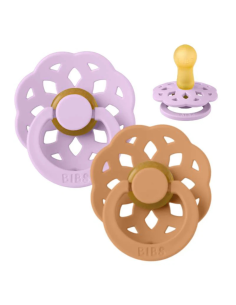 Bibs Sucette Boheme Natural Ruber Violet Sky Pumpkin 6-18