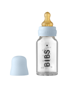 Bibs Biberon en verre Bleu 110ml