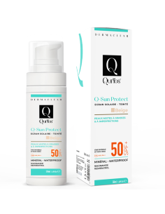 QURIOS Écran Solaire Q-sun protect Beige SPF 50 Peau Mixte à Grasse
