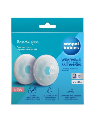 Canpol Set de 2 Collecteurs de lait portables 50 ml Canpol Set de 2 Collecteurs de lait portables 50 ml