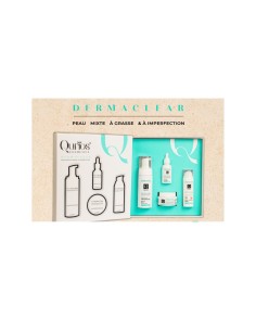 QURIOS Coffret Dermaclear (Ecran Beige +Sérum+Crème Visage +Mousse)Peau mixte à grasse