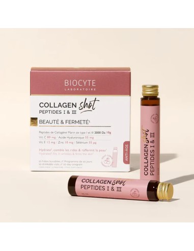 Biocyte Collagen Shot 10g Anti-Âge Express 10 Flacons Biocyte Collagen Shot 10g Anti-Âge Express 10 Flacons