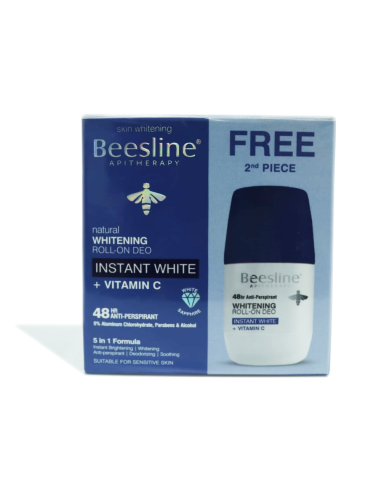 Beesline Déodorant Instant White + Vitamine C 50ml LOT DE 2 Beesline Déodorant Instant White + Vitamine C 50ml LOT DE 2