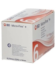 Microfine Aiguilles stylos à insuline 6 mm B/100
