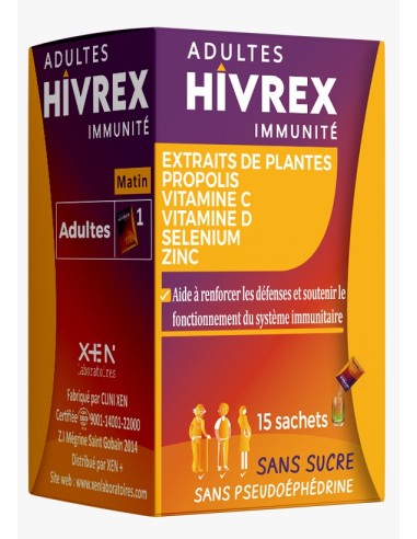 HIVREX Immunité Adulte 15 Sachets