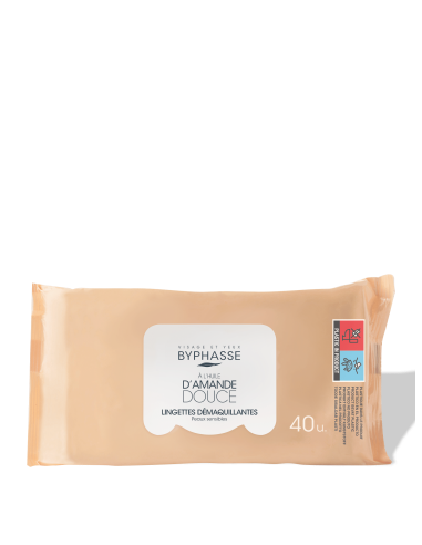 Byphasse Lingettes Démaquillante Amande Douce 40 Unités