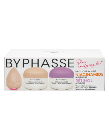 Byphasse Kit Skin Unifying Crème Niacinamide 50ML Et Retinol 50ML+Beauty Blender (Offert)