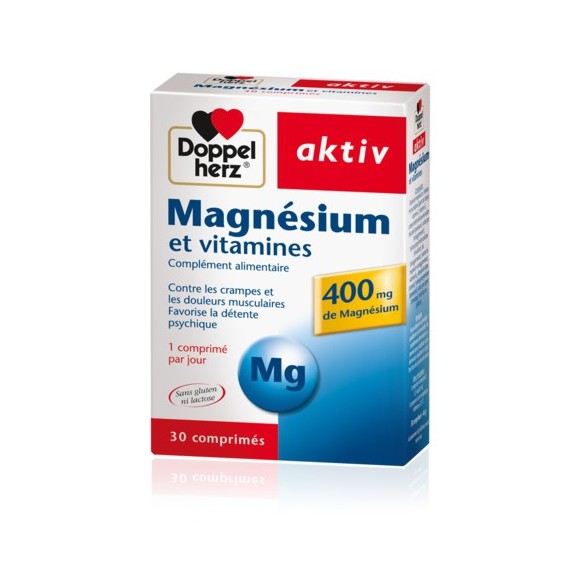 Doppel Herz AKTIV Magnésium Boite de 60 Comprimés + 30 GRATUITES