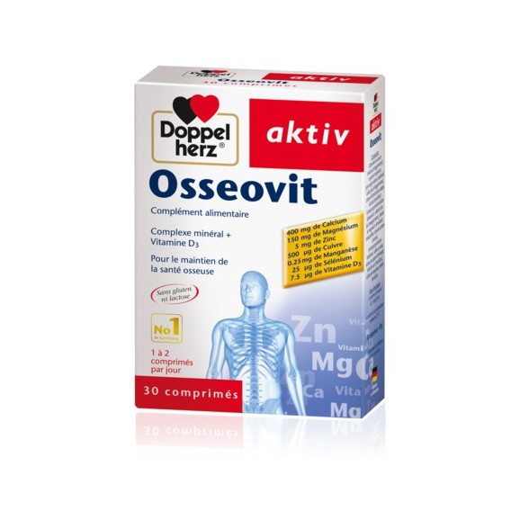Doppel Herz AKTIV Osseovit Boite de 60 Comprimés + 30 GRATUITES