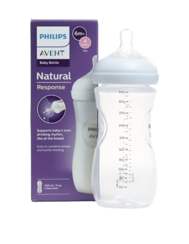 Avent Biberon Natural Response plastique 6m+ 330ml