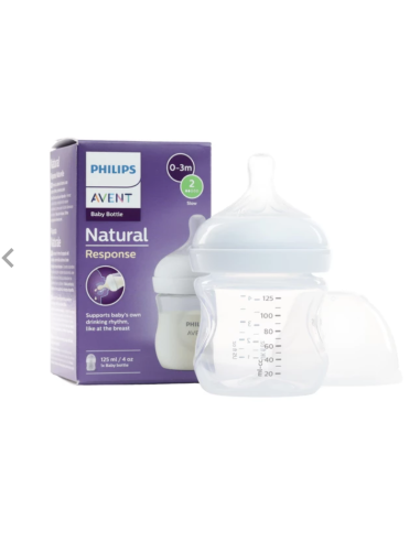 Avent Biberon Natural Response plastique 0-3m 125ml