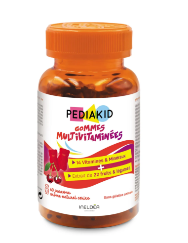Pediakid Gommes Multivitaminées 60 Gummies