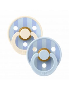 Bibs Sucette Blue Dusty Blue Mix 0-6M Lot De 2