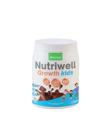 NUTRIWELL GROWTH KIDS POUDRE ENERGETIQUE CHOCOLAT 400MG