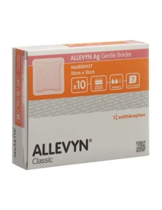 Pansement ALLEVYN AG ADHÉSIF Gentle Border 10x10cm 1 pièce