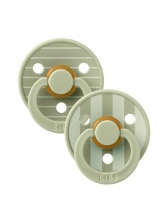 Bibs Sucette Pin Sage Mix 6-18m Lot De 2