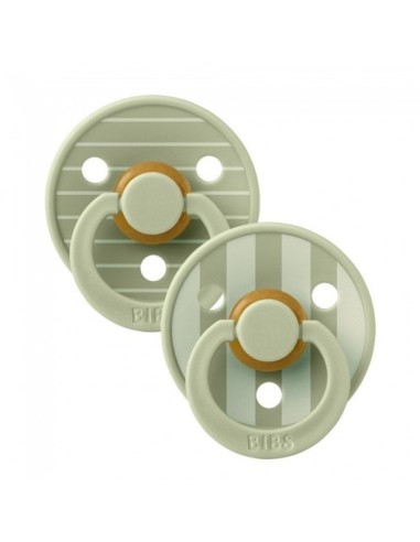 Bibs Sucette Pin Sage Mix 6-18m Lot De 2