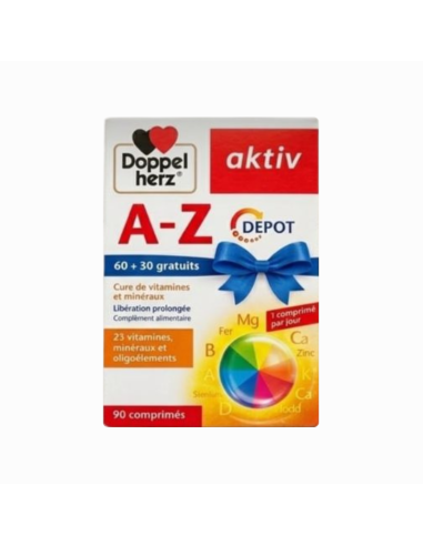 Doppel Herz AKTIV A-Z Boite de 60 Comprimés+30 Gratuits