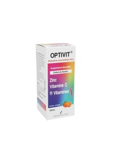 OPTIVIT Zinc Vitamine C 11 Vitamines Enfants Adulte Sirop 150ML
