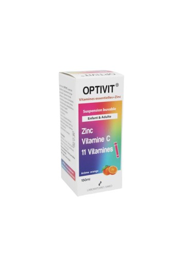 OPTIVIT Zinc Vitamine C 11 Vitamines Enfants Adulte Sirop 150ML